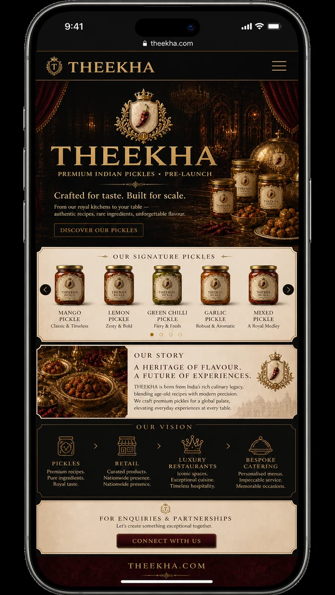THEEKHA mobile website preview